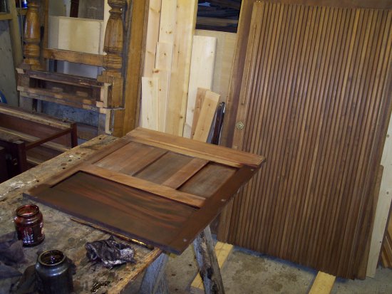 Stripping and restaining the wood