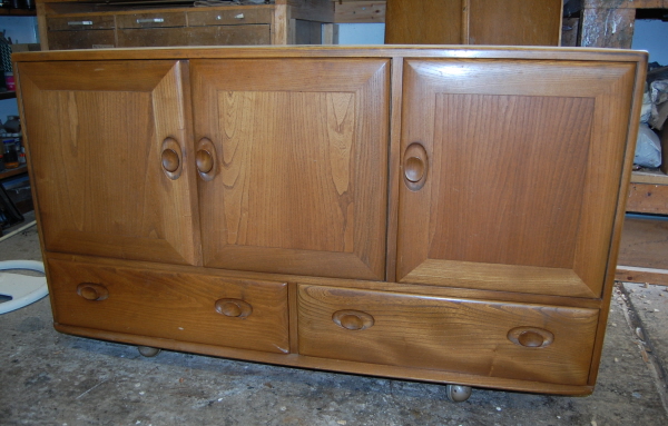 Ercol sideboard before restoration
