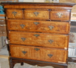 Walnut chest on stand
