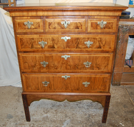 Completed project - walnut chest on stand